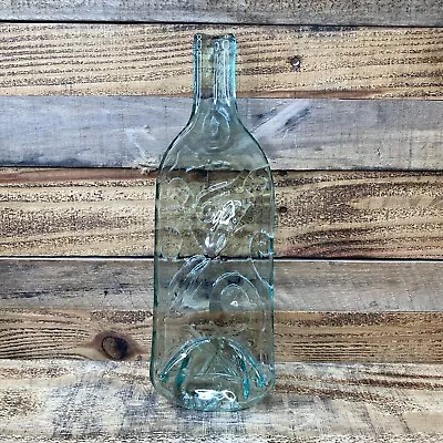 Dragonfly Melted Wine Bottle Serving Tray Unique Gift Spoon Rest 12  X4  /NEW • $14.99