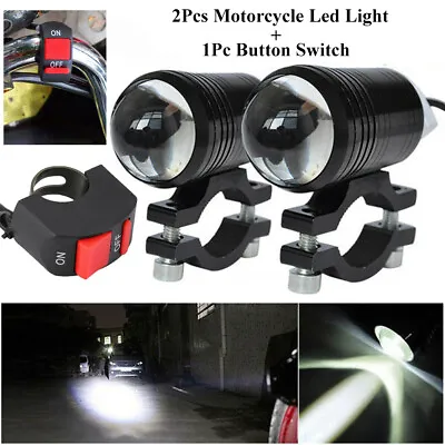 2pcs Bright Motorcycle Fog Lights LED Headlight Driving Spot Work Lamp Durable • $15.21