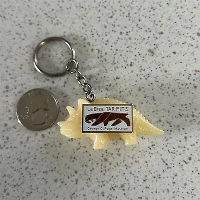 La Brea Tar Pits George Page Museum Triceratops Souvenir Keychain Key Ring 44858 • $46.80