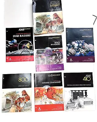 Lot Of 6 Vintage Atari Manuals 400/800 Including Binder - No Games Cartridges • $22.90