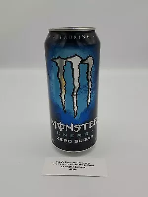 $12.99 • Buy 2019 MONSTER ENERGY DRINK ZERO SUGAR  16 Oz Full Can Silver Top Blue Tab