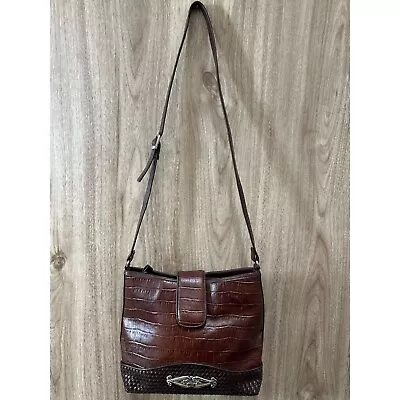 Marlo Handbags & Accessories Leather Brown Crossbody Bag Purse • $34.99