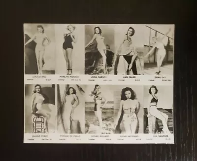 1960 FPF LTD. Greetings Marilyn Monroe Film Stars Uncut Sheet Bathing Suits Card • $399.95