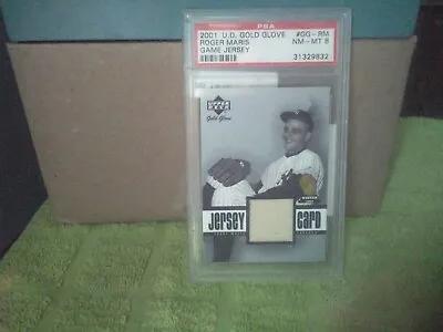 2001  Upper Deck Golden Glove Game USED PC OF Jersey PSA MINT! N.Y. YANKEES !!  • $149.06