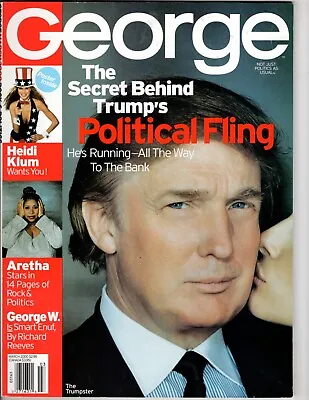 George Magazine March 2000 Donald Trump Scarce Newsstand Edition W/Poster • $379.99