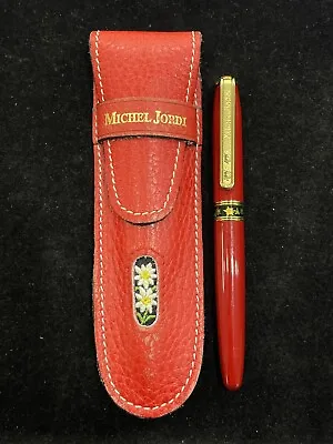 RARE Michel Jordi Geneve Swiss Fountain Pen With Pouch • $129