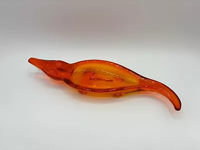 Vintage Viking Glass Persimmon Orange Alligator Ashtray 1969 RARE  • $285