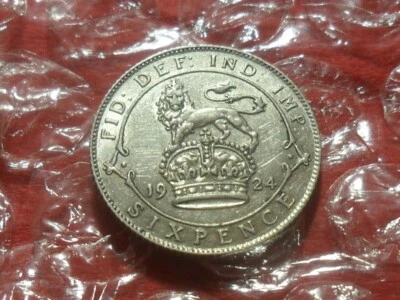 £6 • Buy 1924 George V Sixpence.