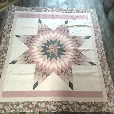 $54.99 • Buy Vintage Lone Star Quilt 80x88 Inches Handmade Hand Quilted