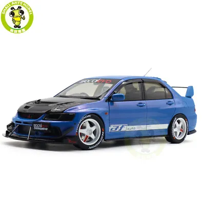 1/18 Super A Mitsubishi Lancer EVO IX 9 Blue Diecast Model Toy Car Gifts • $246.42