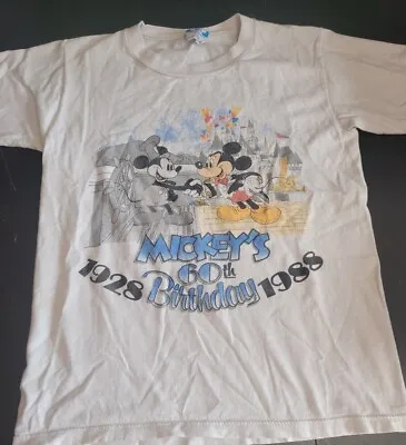 Vintage Mickey Mouse 60th Birthday Party T-shirt Size Xl Kids Size XL • $39.99