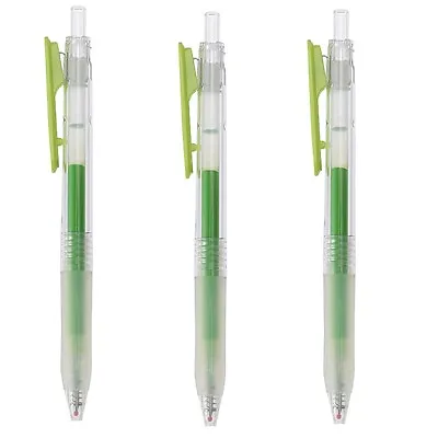 MUJI JAPAN Smooth Draw Gel Ballpoint Pen Knock-type 0.5mm Light Green X 3 • $5.70