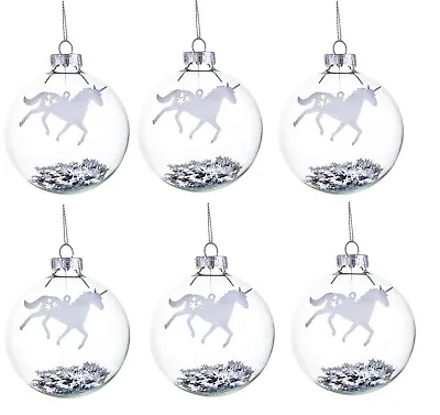 £13.99 • Buy Sass & Belle Silver Star Floating Unicorn Bauble Christmas Tree Decoration X6