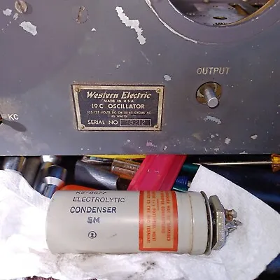 1940's Western Electric KS-8677  Audio Condenser Capacitor 20/20 MFD 300+VDC • $109.95