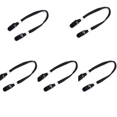 5PCS Dacron Sailing Hat Clip Black Lanyard Straps With Alligator Clip  Outdoor • $15.40