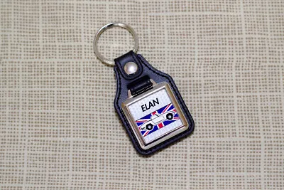 Lotus Elan Keyring - Leatherette And Chrome Keytag • $8.33