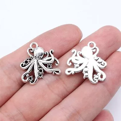 110 Pcs Tibet Silver Octopus Charms Pendant 21X21MM Diy Jewelry Making B17031 • $14.39