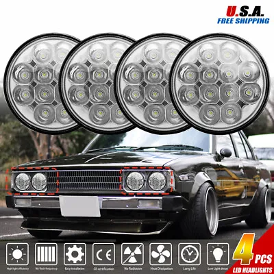 4pcs 5.75  5-3/4  Round LED Headlights Chrome For Toyota Corolla Corona Pickup • $53.99