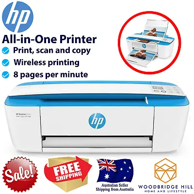 $86.49 • Buy HP DeskJet 3720 All-in-One Wireless Multifunction Colour Inkjet Printer Blue