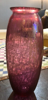 £29 • Buy Royal Brierley Studio Iridescent Art Glass Vase By Micheal Harris C 90s