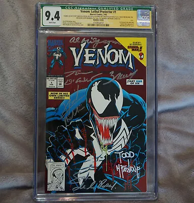 Venom Lethal Protector #1 CGC 9.4 WP SSx6 Signed W/Blood  Sketch MARRIED COVER • $1269