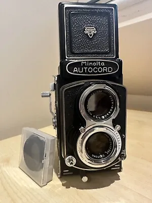 MINOLTA AUTOCORD TLR 6x6 120 FILM MEDIUM FORMAT CAMERA ROKKOR 75mm F/3.5 LENS • £200