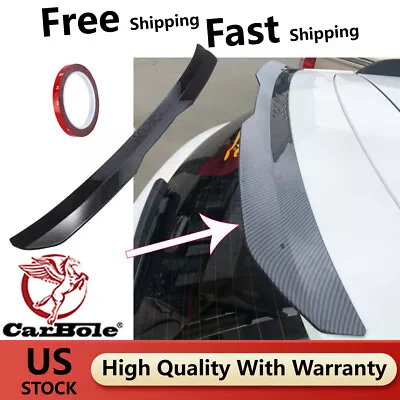 Universal Hatchback Car Rear Trunk Roof Lip Spoiler Tail Trunk Wing Carbon SUV • $39.99