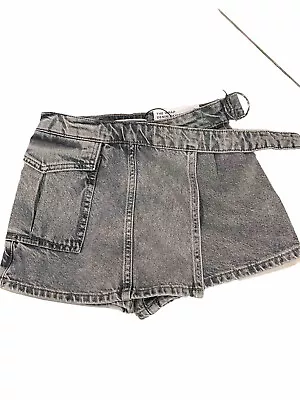 NWT Girls Zara Denim Skirt Skort 7 With Pocket • $24