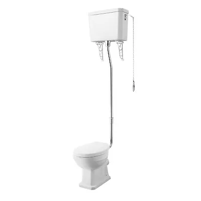 £348.95 • Buy Nuie Carlton High Level Toilet With Lever Cistern And Flushpipe No Seat