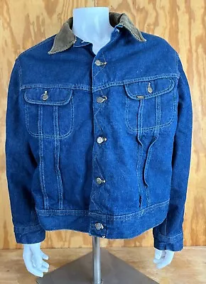 LEE STROM RIDER DEADSTOCK Vintage UNION MADE 46 48  LARGE XL JEAN JACKET DENIM • $295