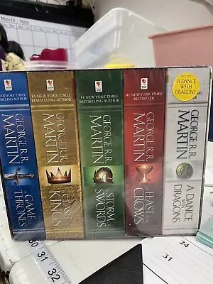 A Song Of Ice And Fire Game Of Thrones 5 Book Set George R.R Martin NEW SEALED • $29.95