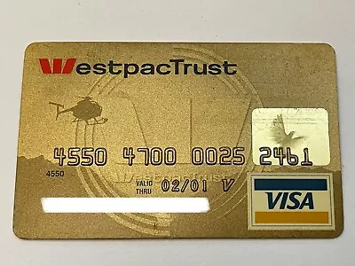 Westpac Banking Corporation Visa Credit Card▪️2001 Exp▪️Helicopter▪️New Zealand • $19.99