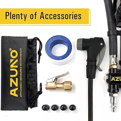 AZUNO Bike Tire Inflator With Pressure Gauge - Bicycle Presta And Schrader Air C • $30.72