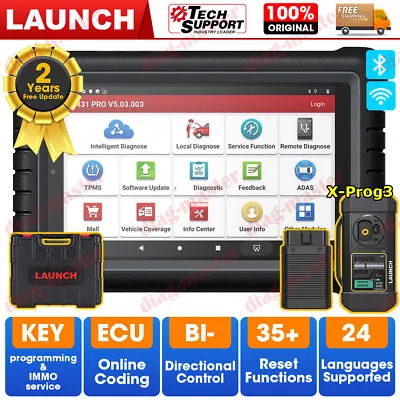 LAUNCH X431 Pros V Plus X-Prog3 Car OBD2 Diagnostic Scanner Key Programming TPMS • $529