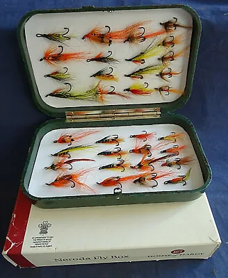 Good Boxed Modern Hardy Neroda Drywet Fly Box + Collection Of Salmon Flies • $107.34