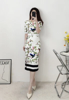 $106 • Buy AUTH Ted Baker Bird Print Bodycon Dress, 0-5