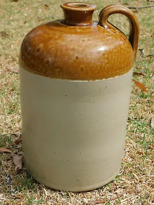 ANTIQUE VICTORIAN GOLDFIELDS SPECKLED DEMIJOHN COMPLETE WITH HANDLE 1870-80's • $20
