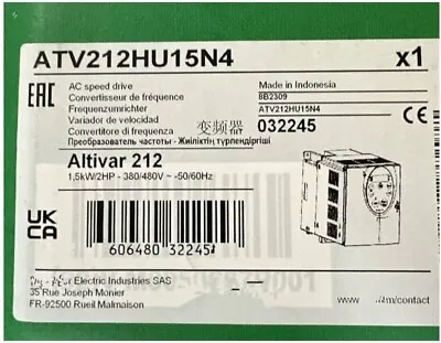 Brand New Schneider Variable Speed Drive ATV212HU15N4 • $345