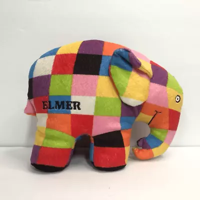 Elmer Patchwork Elephant Plush David Mckee 2007 Stuffed Animal Toy 6 Inch • $12