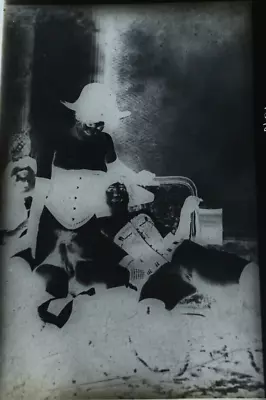 NU EROTICISM GLASS PHOTO NEGATIVE 15 X 10 BROTHEL EARLY 20th EROTIC • $105.39