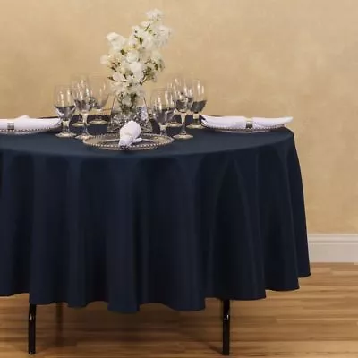 LinenTablecloth 90 In. Round Polyester Tablecloths 33 Colors! Weddings & Events • $9.60