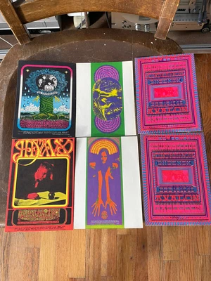 $49.95 • Buy Original 60s Fillmore Avalon Family Dog Concert Postcards LOT Of 6 Near Mint