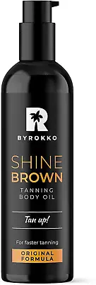 BYROKKO Shine Brown Premium XXL Tan Accelerator Oil For Sunbed & Outdoor A Tan • £19.88