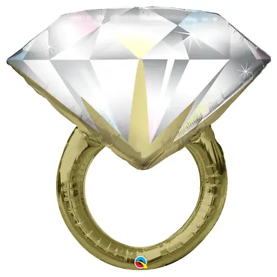 $12.99 • Buy Diamond Wedding Ring Shape Foil Balloon