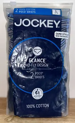 Jockey Elance No Fly Design 2 Pack Large Poco Briefs • $9.99