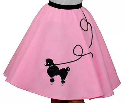 Pink FELT Poodle Skirt _ Girl Size MEDIUM (Age 8-10) _ Waist 20 - 25  _ L: 20  • $27.95