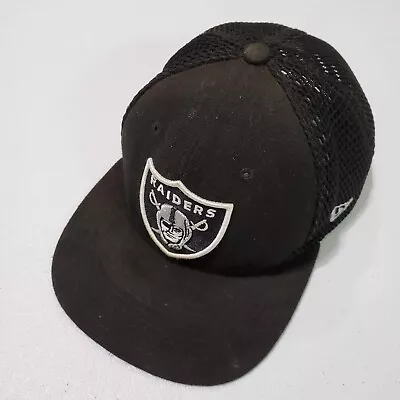 Oakland Raiders Men Hat OS Black New Era 9Fifty Trucker Cap Snapback READ • $15.91