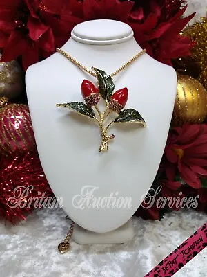 $21.21 • Buy Betsey Johnson Beautiful Holiday Acorn  Necklace, New 