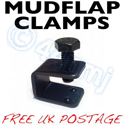 Mudflap Fitting Fixing Clamps U C Clamp Mud Flaps Black Or Silver 4 8 12 Pack • £6