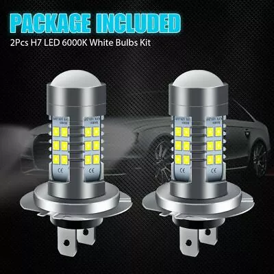 2x White H7 LED Headlight Bulb Kit High/Low Beam 110W 30000LM Super Bright 6000K • $8.56